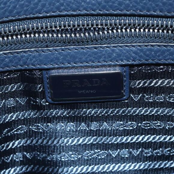 Prada Vitello Navy Leather Clutch Bag (Pre-Owned) - Picture 14 of 16